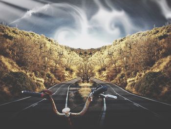 Road passing through mountains