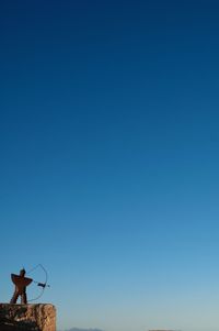 Low angle view of clear blue sky