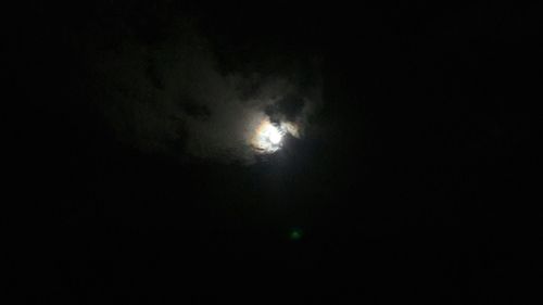 Low angle view of moon in sky