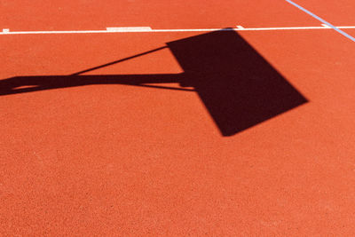 High angle view of basketball hoop