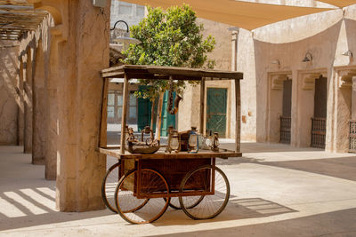 Dubai, uae, may 2021. traditional arab streets in the historic district of old dubai