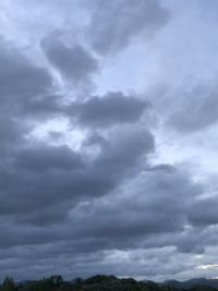 Low angle view of storm clouds in sky