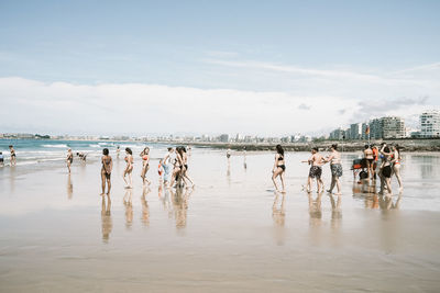 Group of people on beach