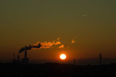 Scenic view of sunset over landscape