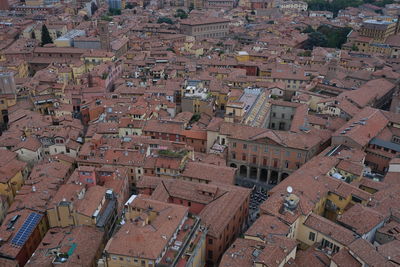 High angle view of residential district