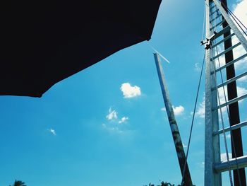 Low angle view of blue sky