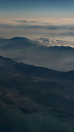 Aerial view of cloudscape