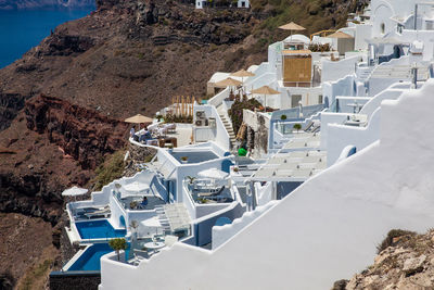 The beautiful village of imerovigli at santorini island