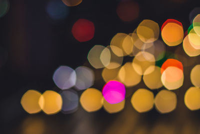 Defocused image of lights