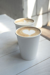Close-up of coffee on table