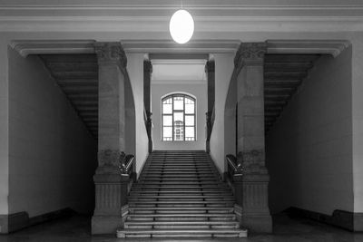 Interior of illuminated building