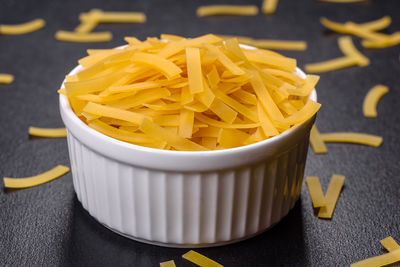 Close-up of food in bowl on table