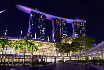 Illuminated city at night