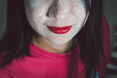 Close-up portrait of a beautiful young woman