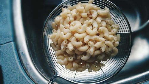 High angle view of food in container