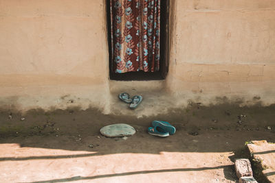 Old weathered wall of building