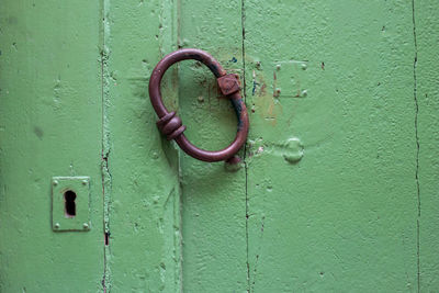 Close-up of closed door