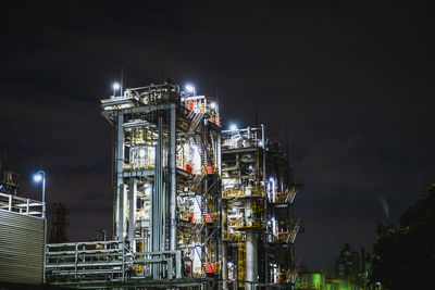 Night view of factory 