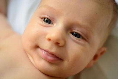 Close-up portrait of cute baby