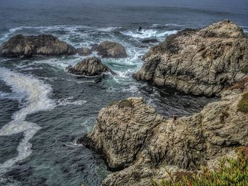 Rocks in sea