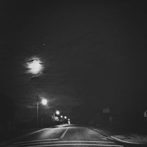 Cars moving on road at night