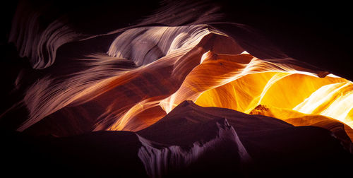 Low angle view of rock formation