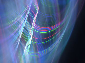 Full frame shot of light trails against black background