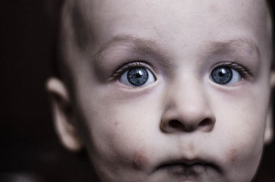 Close-up portrait of cute baby