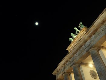 Low angle view of built structure against clear sky