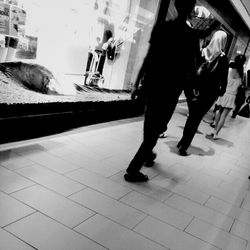 Woman standing in city