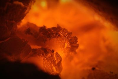 Scenic view of rock formation at sunset