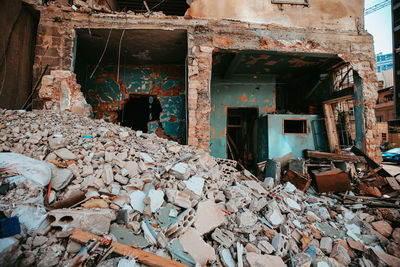 Abandoned damaged building