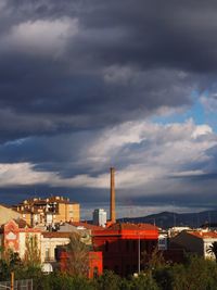 Buildings in city against sky