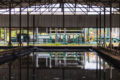 Interior of abandoned railroad station