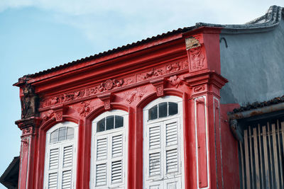 Low angle view of historical building