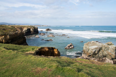 Scenic view of sea against sky