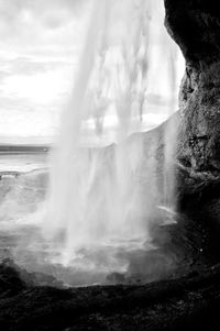 Scenic view of waterfall