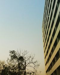 Low angle view of building against clear sky