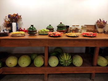 Fruits and vegetables on table