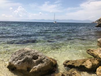 Scenic view of sea against sky