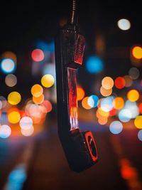Defocused image of illuminated lights