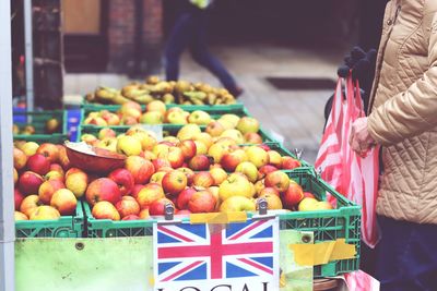 Fruits for sale at market stall