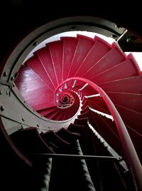 Angle view of spiral staircase