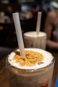 Close-up of drink on table