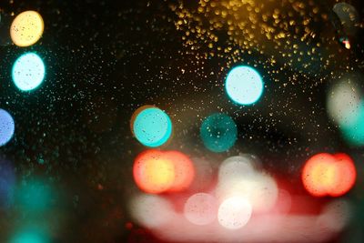 Defocused image of illuminated lights