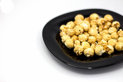 High angle view of breakfast on table