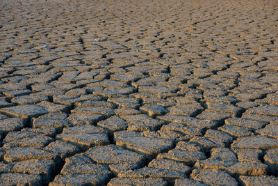 Full frame shot of cracked land