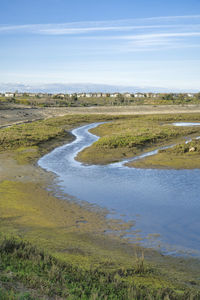 Scenic view of river against sky