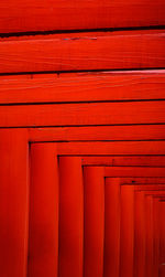 Full frame shot of red wall