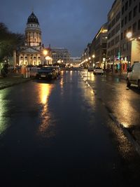 Illuminated city at night